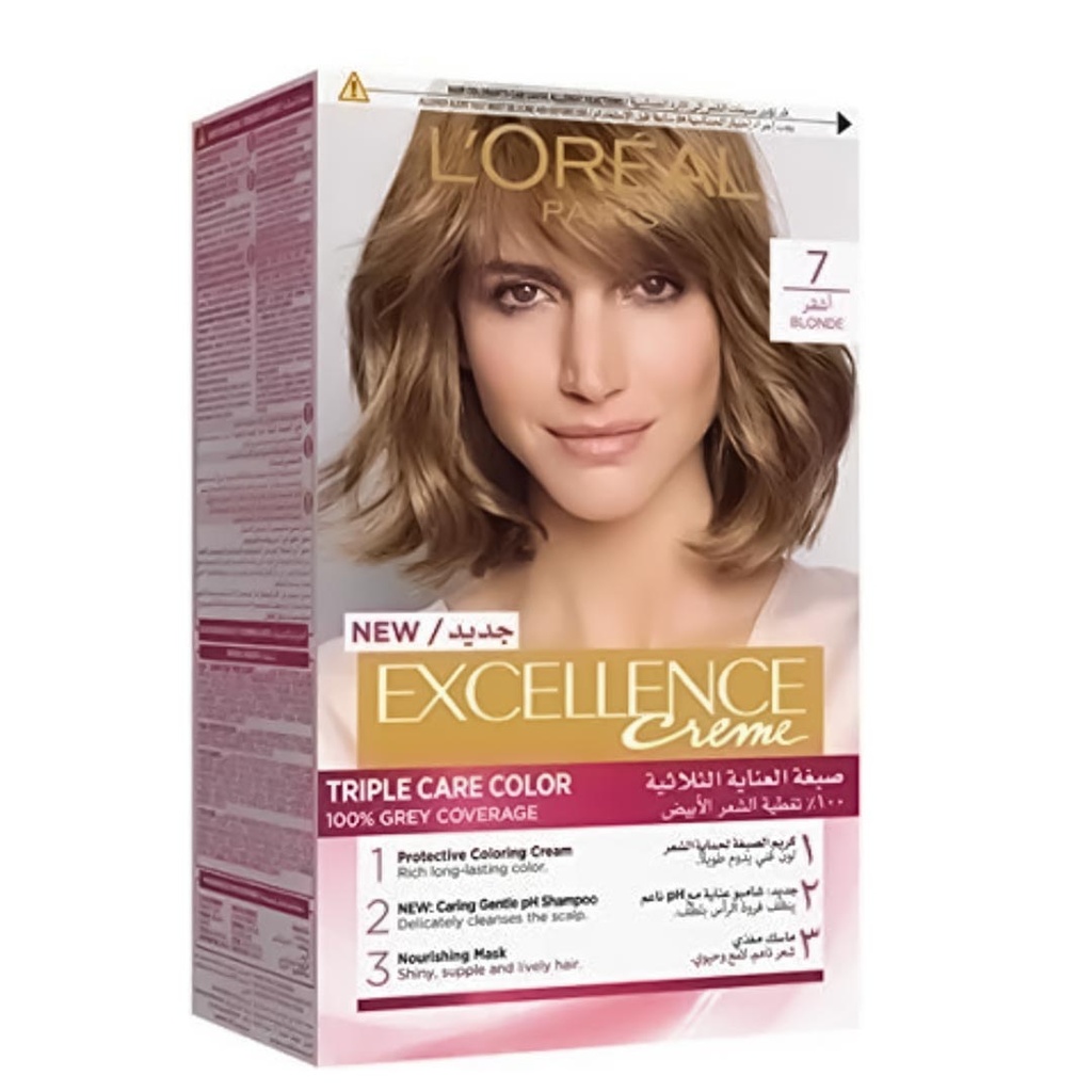 لوريال صبغة - Loreal Color (اكسيلنس, 48ml, بدون, اشقر 7)