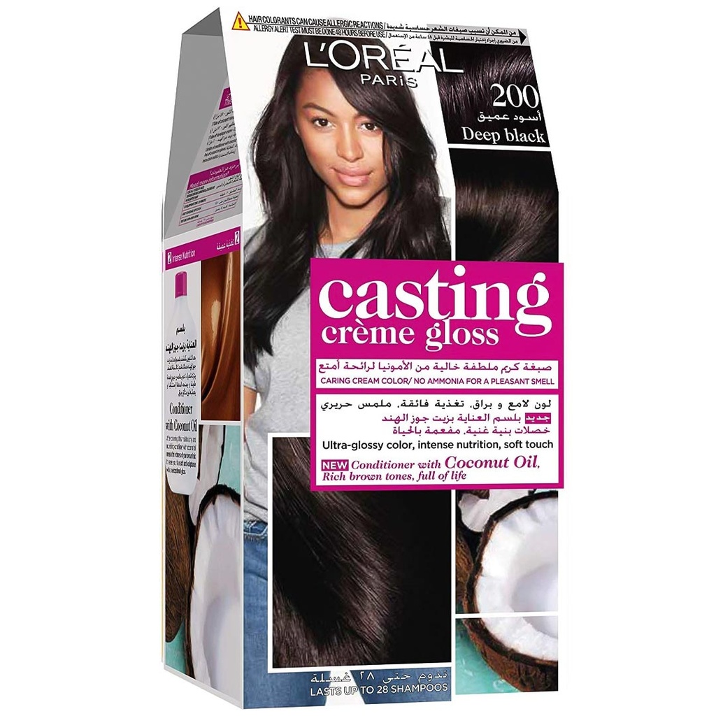 لوريال صبغة - Loreal Color (كاستينج, 48ml, بدون, اسود غامق 200)