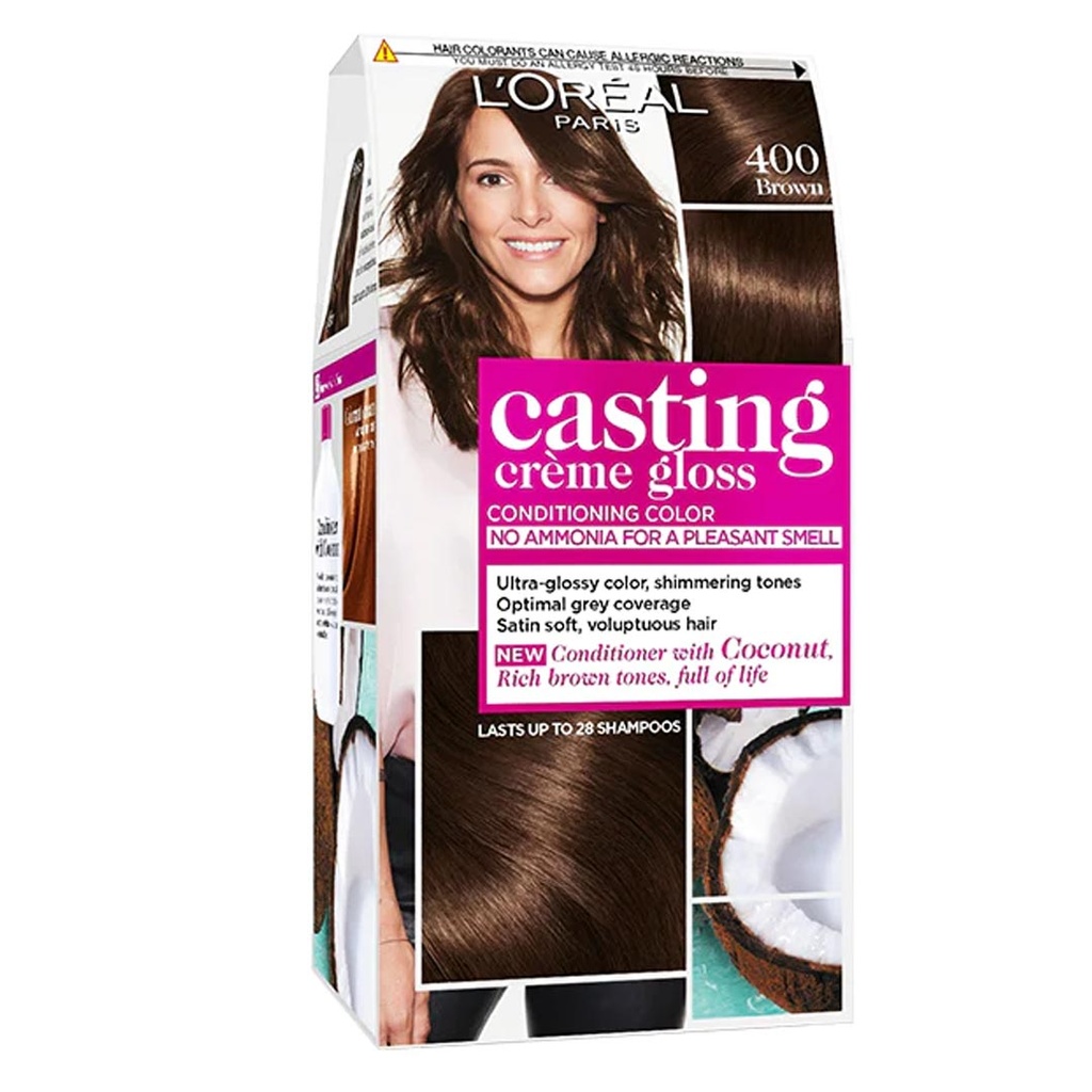 لوريال صبغة - Loreal Color (كاستينج, 48ml, بدون, بنى 400)
