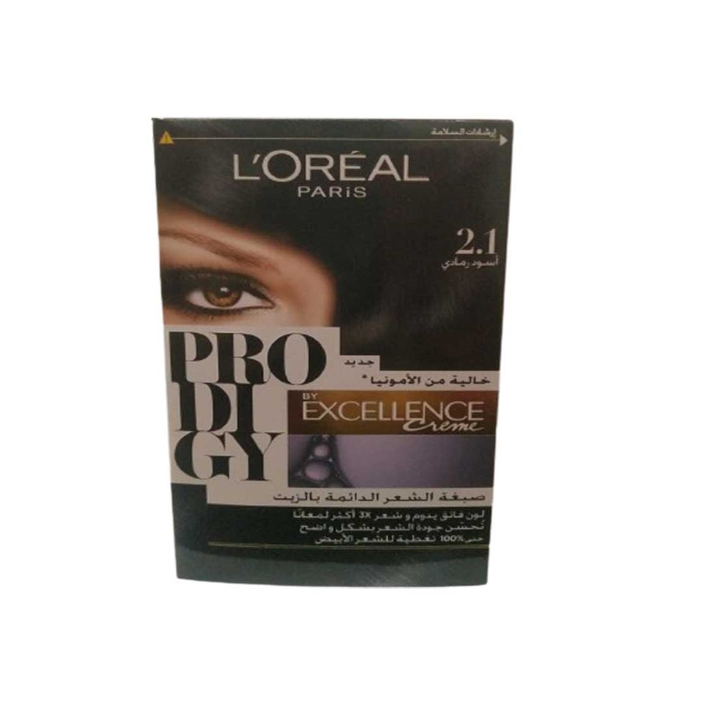 لوريال صبغة برودجى - Loreal Prodigy Color (برودجى, 60g, 2-1 اسود رمادى)
