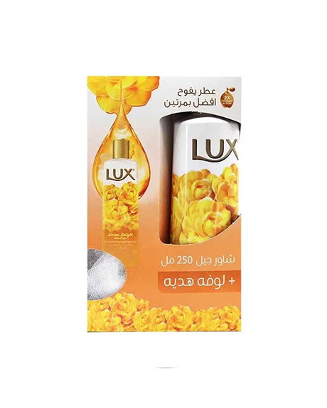 لوكس شاور - Lux Shower (250ml, حلم السعادة, +ليفة)