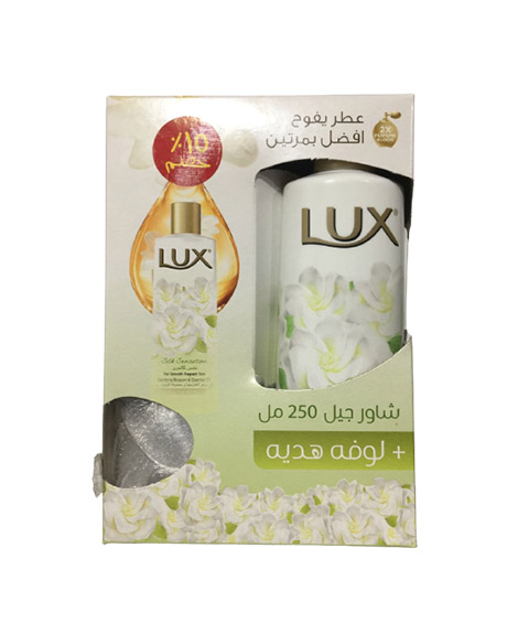 لوكس شاور - Lux Shower (250ml, ملمس كالحرير, +ليفة خصم 15%)