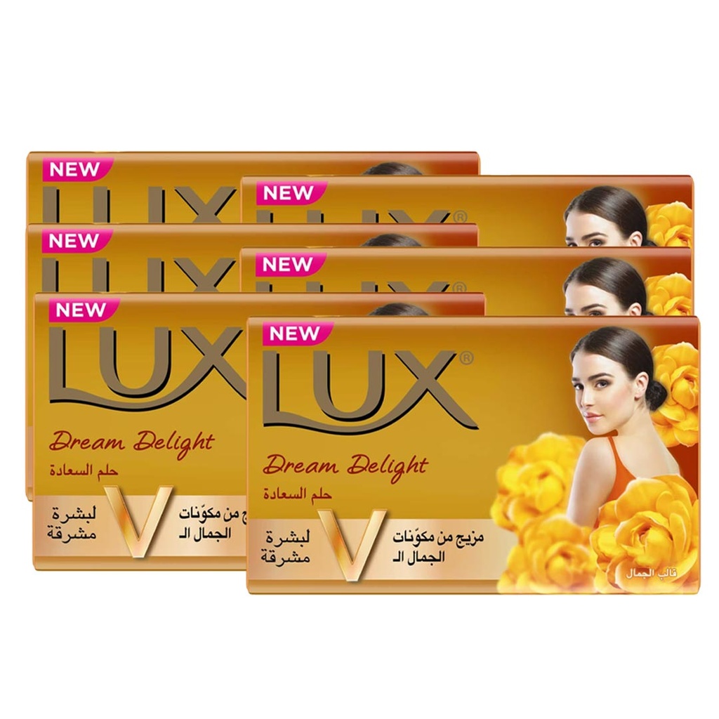 لوكس صابون - Lux Soap 120g 6Psc (120g, حلم السعادة, بدون)
