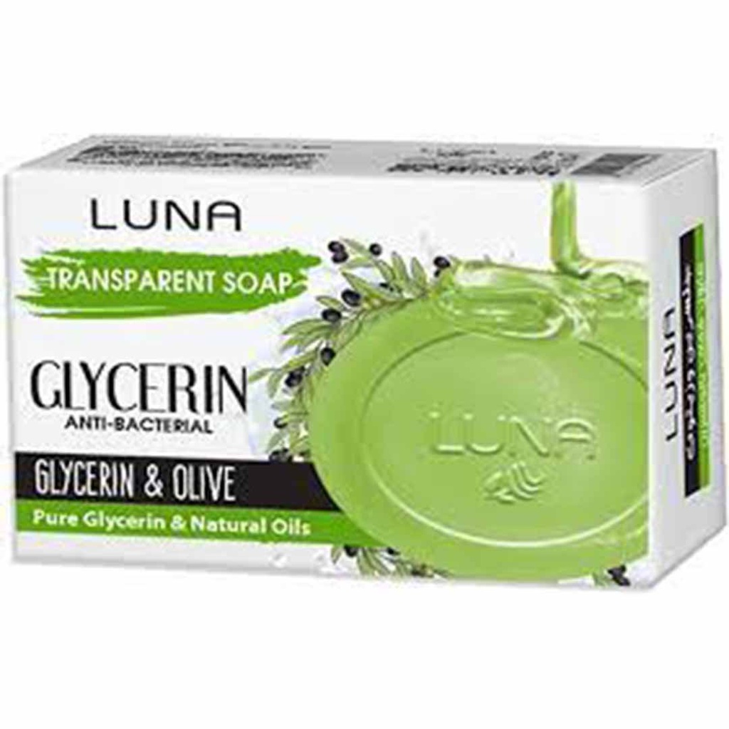 لونا صابون شفاف جلسرين - Luna Tranparent Soap Glycerin (100g, جلسرين&زيتون)