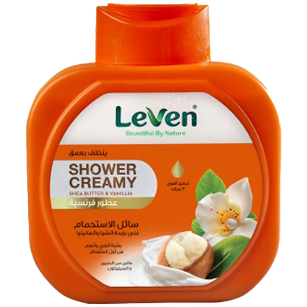 ليفين شاور كريمى - Leven Shower Creamy (750ml, زبدة شيا &فانيليا)