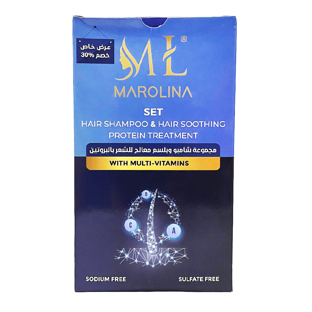 مارولينا شامبو و بلسم بروتين خصم 30% - Marolina Shampoo & Conditioner Protein Offer 30% (450ml+450ml)