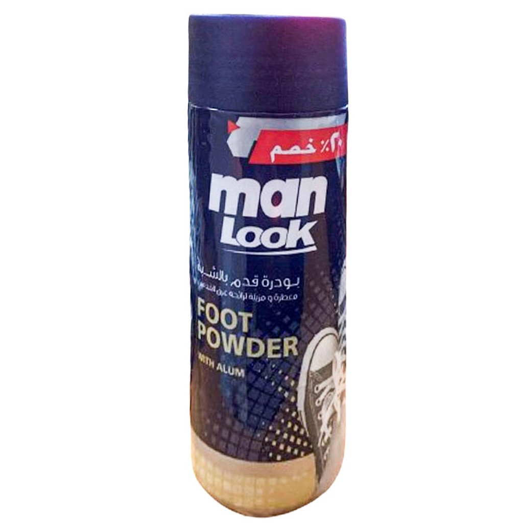 مان لوك بودرة قدم - Man Look Foot Powder (50g, الشبة)