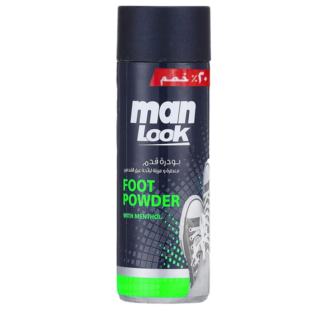 مان لوك بودرة قدم - Man Look Foot Powder (50g, صبار)