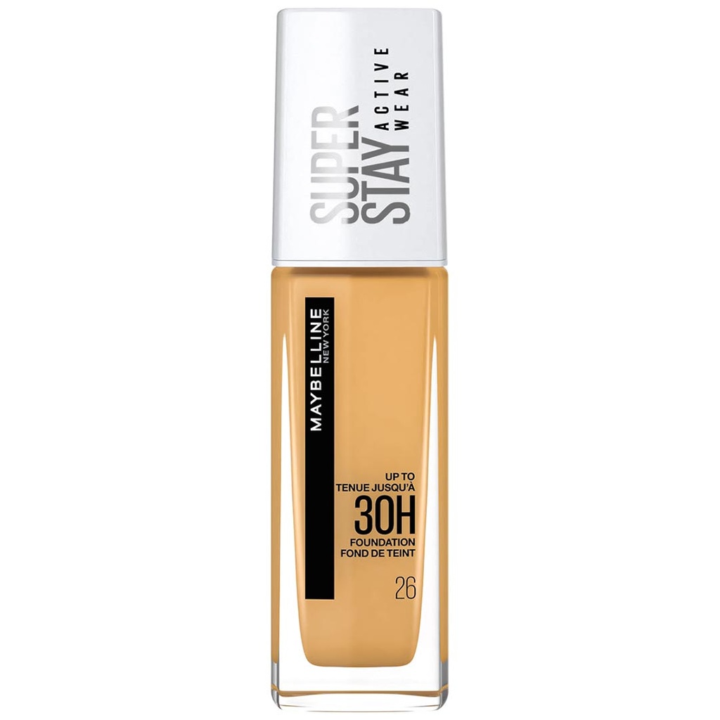 مايبلين سوبر ستاى اكتيف وير فونديشن - Maybelline Super Stay Active Wear Foundation (30ml, 26 بوف نيود شامواه)