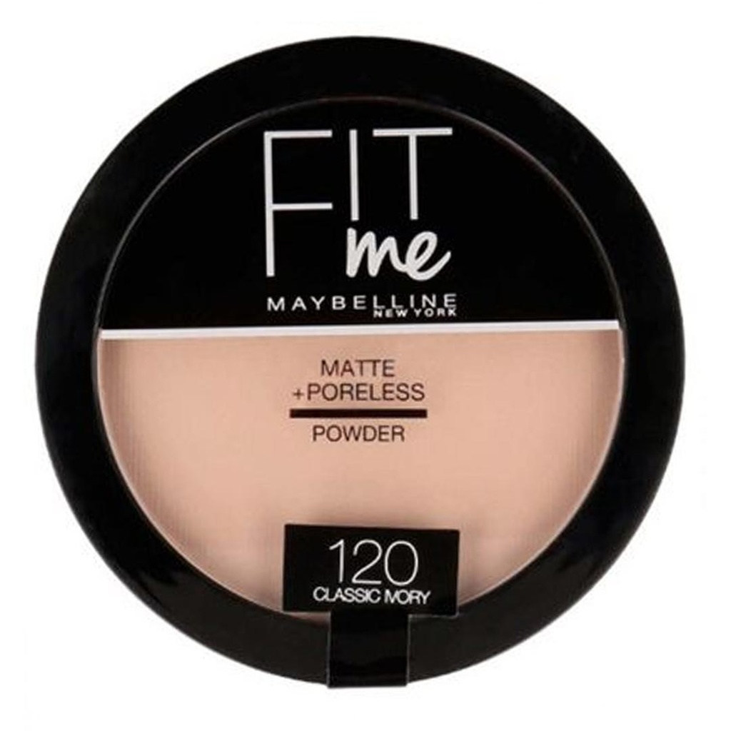 مايبلين فيت مى بودر - MAYBELLINE FIT me Powder (120 كلاسيك افورى)
