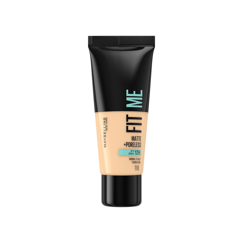 مايبلين فيت مى فونديشن - MAYBELLINE FIT me Foundation (30ml, 118 Nude)
