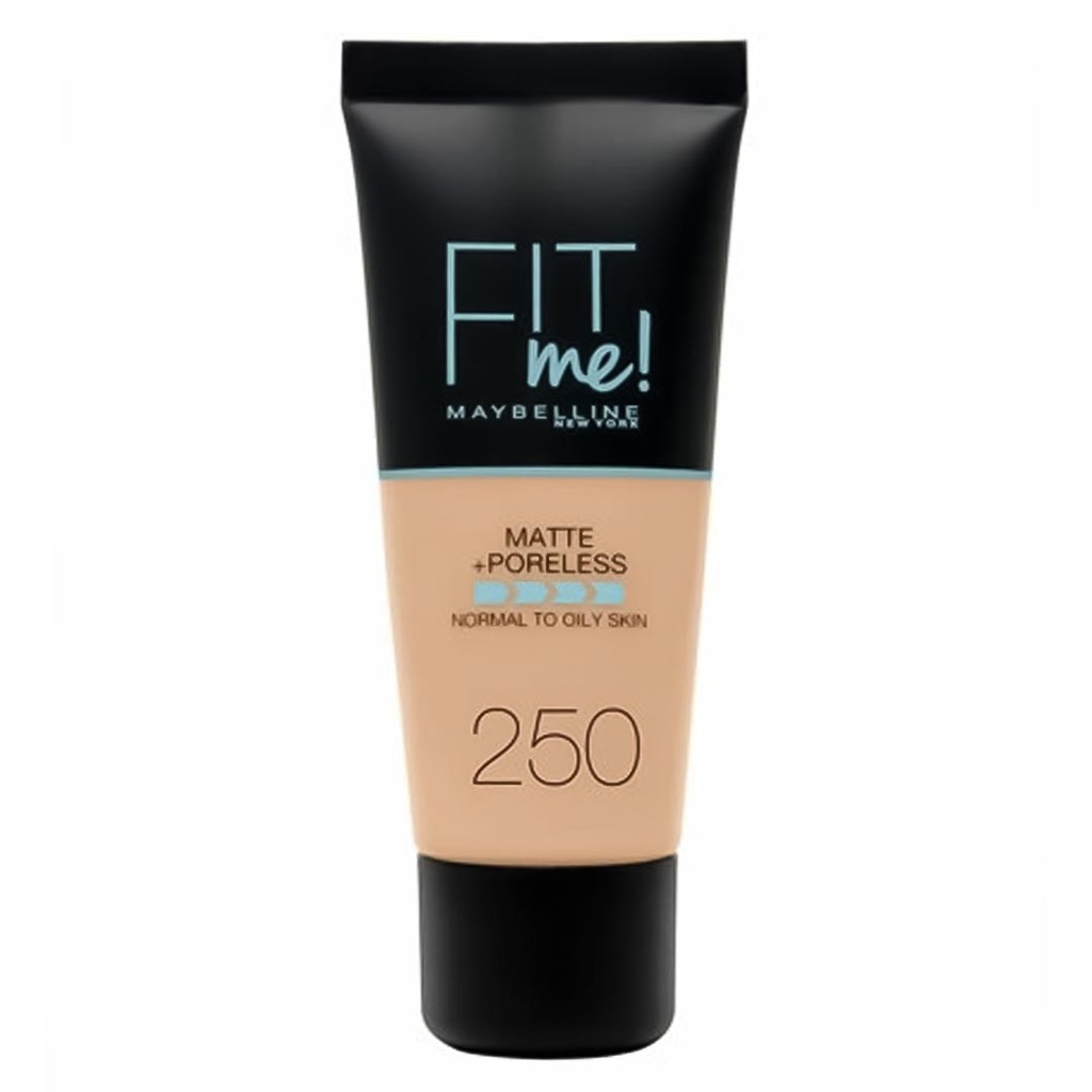 مايبلين فيت مى فونديشن - MAYBELLINE FIT me Foundation (30ml, 250 صن بيجى)