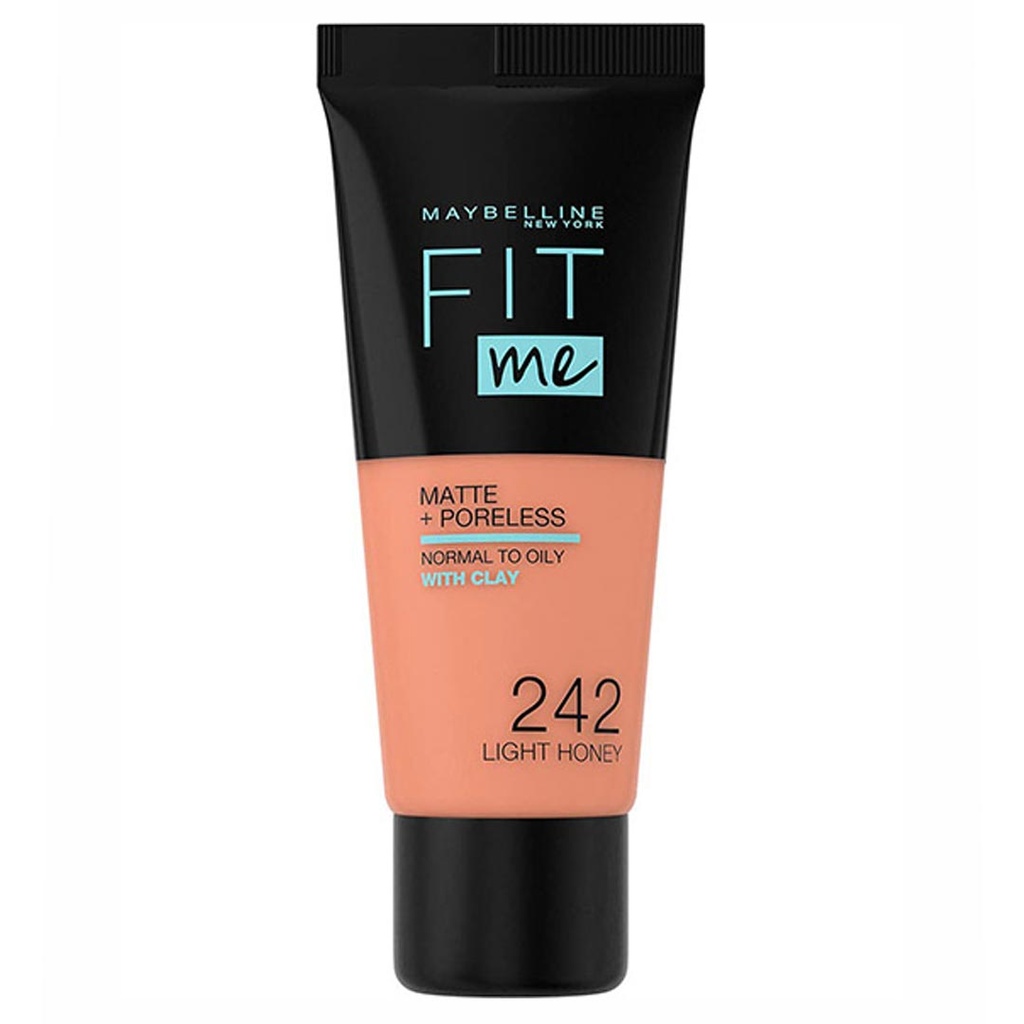 مايبلين فيت مى فونديشن - MAYBELLINE FIT me Foundation (30ml, 242 Light Honey)