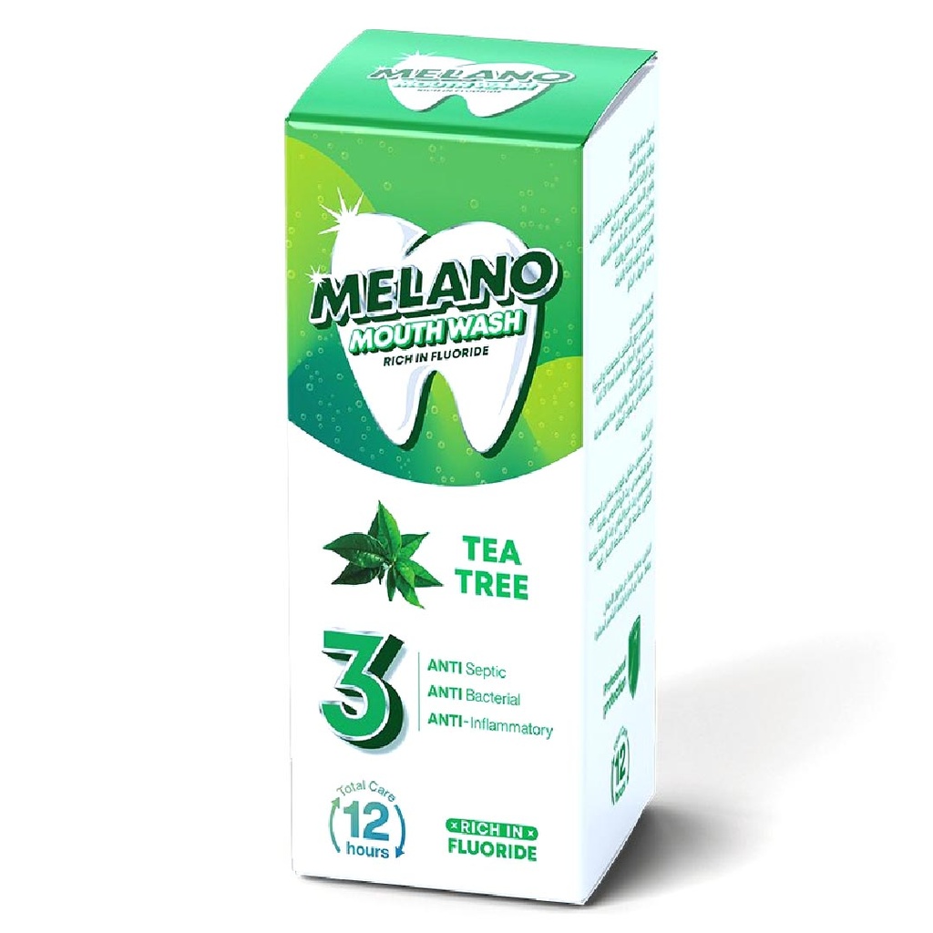 ميلانو غسول فم - Melano Mouth Wash (300ml, Tea Tree)