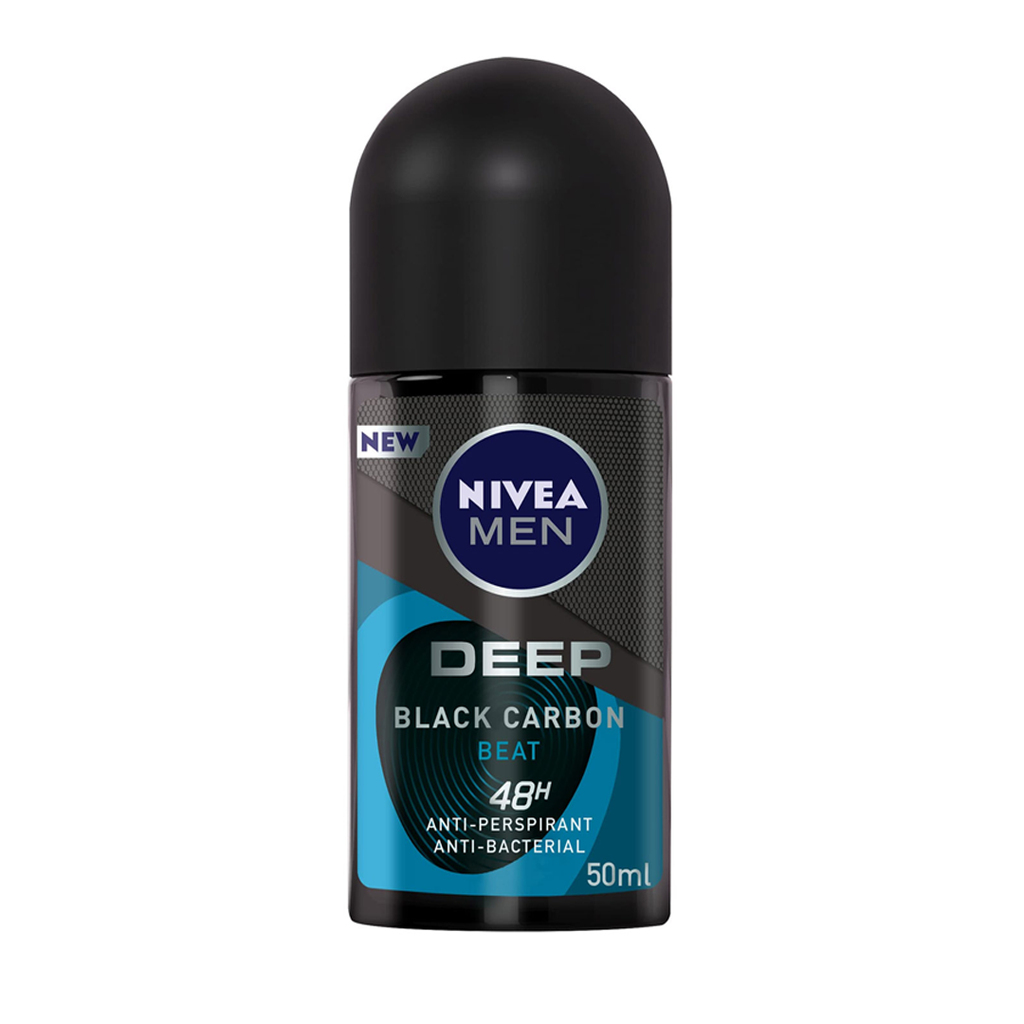 نيفيا رول اون رجالى - Nivea Roll On Men (50ml, ديب بلاك كربون بيت, بدون)