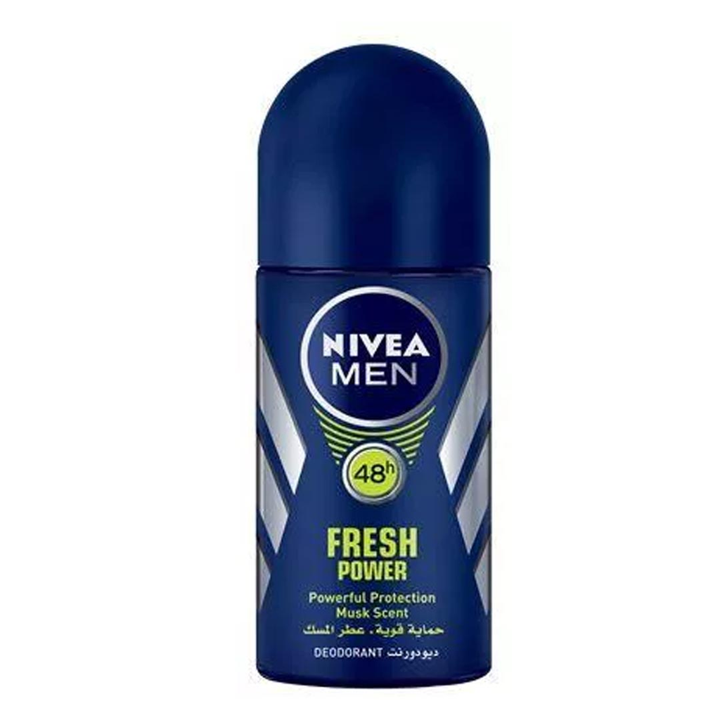 نيفيا رول اون رجالى - Nivea Roll On Men (50ml, فريش باور, بدون)