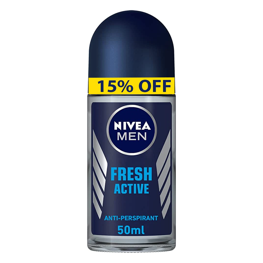 نيفيا رول اون رجالى - Nivea Roll On Men (50ml, فريش اكتيف, خصم 15%)