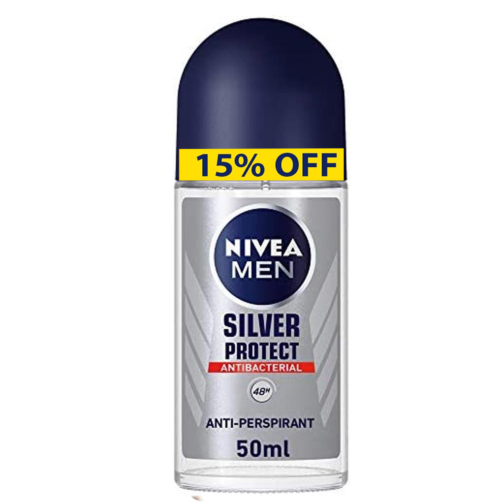 نيفيا رول اون رجالى - Nivea Roll On Men (50ml, سيلفر بروتكت, خصم 15%)