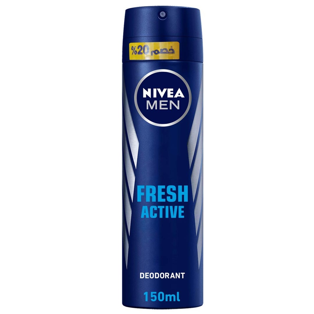 نيفيا سبراى رجالى - Nivea Spray Men (150ml, Fresh Active Deodorant, discount 20%)