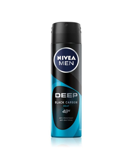 نيفيا سبراى رجالى - Nivea Spray Men (150ml, ديب بلاك كربون بيت, بدون)