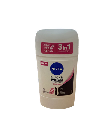 نيفيا ستيك - Nivea Stick (Woman, 50ml, Black&White Invisible Original, without)