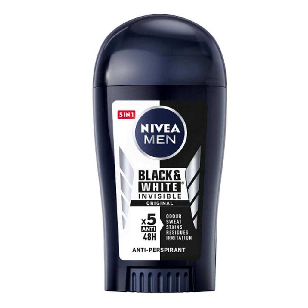 نيفيا ستيك - Nivea Stick Men (رجالى, 40ml, بلاك&وايت انفيزبل اوريجينال , بدون)