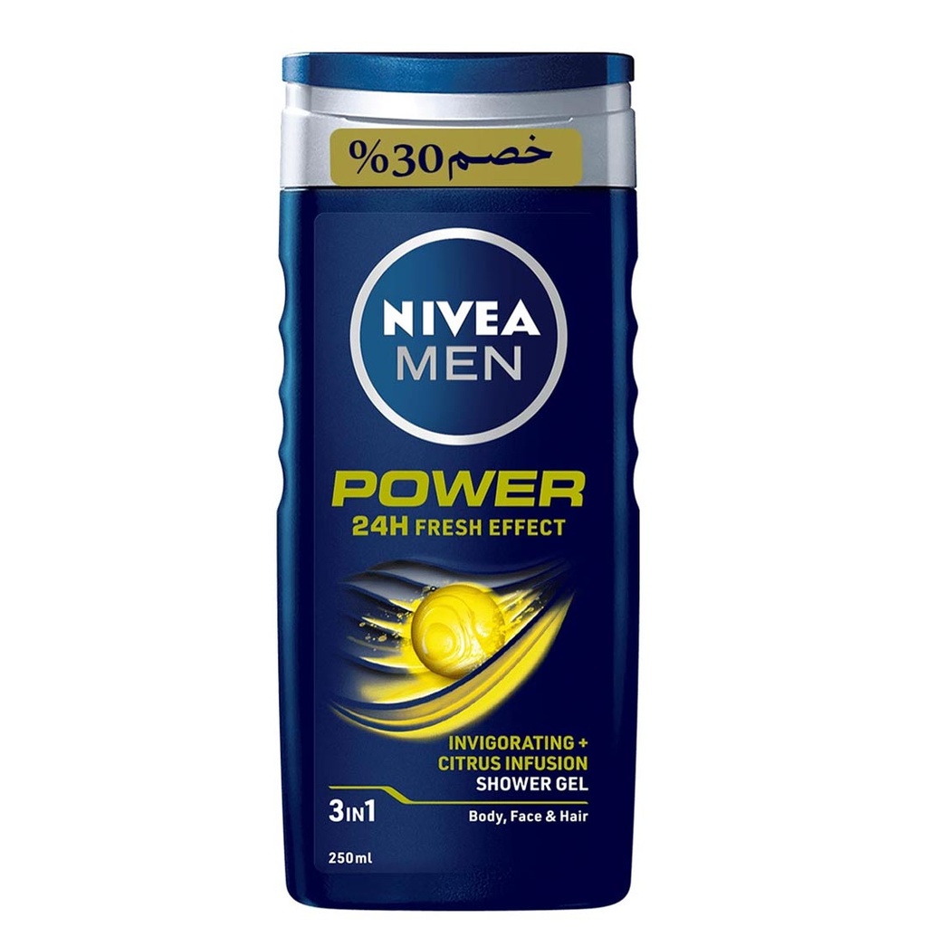 نيفيا مان شاور - Nivea Men Shower (250ml, فريش باور, خصم 30%)