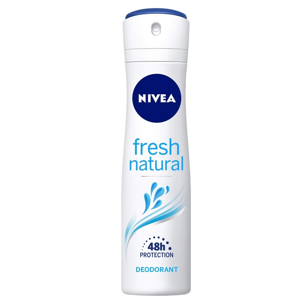 نيفيا مزيل - Nivea Deodorant (سبراى, نسائى, 150ml, فريش ناتورال, بدون)