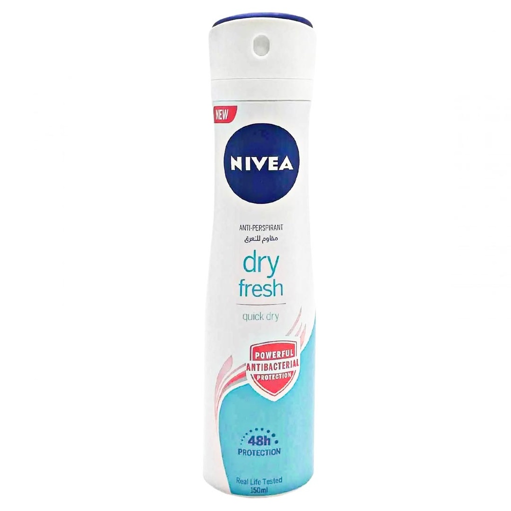 نيفيا مزيل - Nivea Deodorant (سبراى, نسائى, 150ml, دراى فريش, بدون)