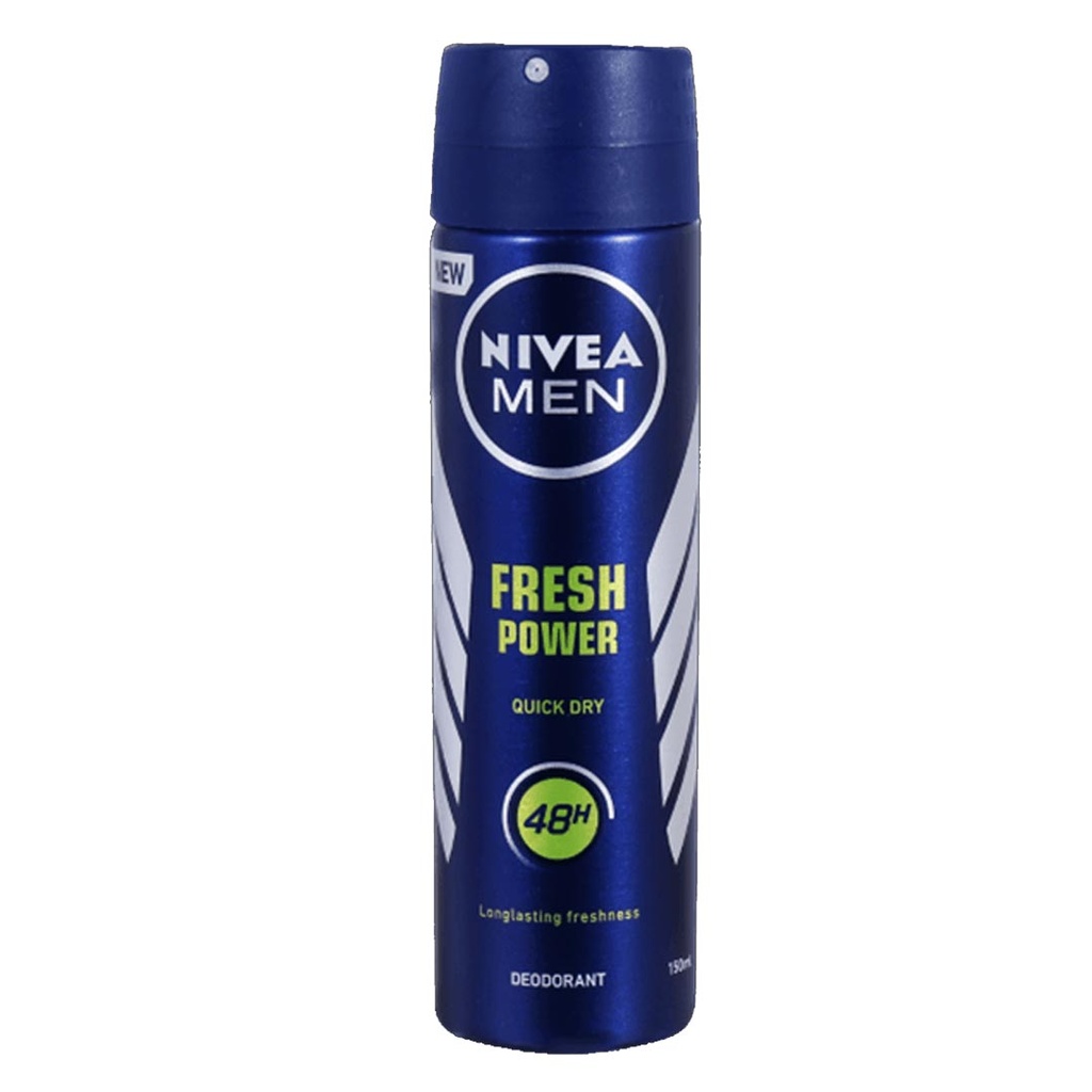 نيفيا مزيل - Nivea Deodorant (سبراى, رجالى, 150ml, فريش باور, بدون)