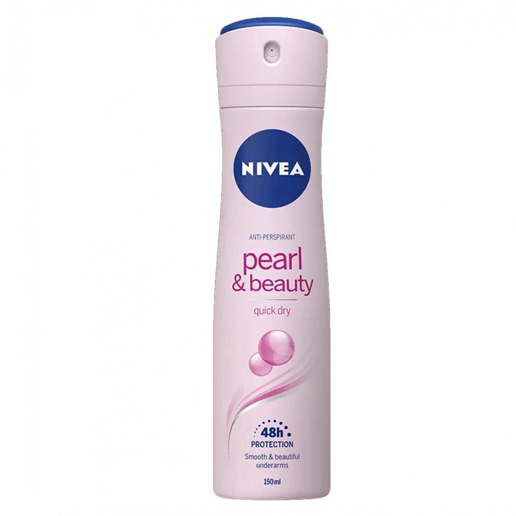 نيفيا مزيل - Nivea Deodorant (سبراى, نسائى, 150ml, بيرل اند بيوتى, بدون)