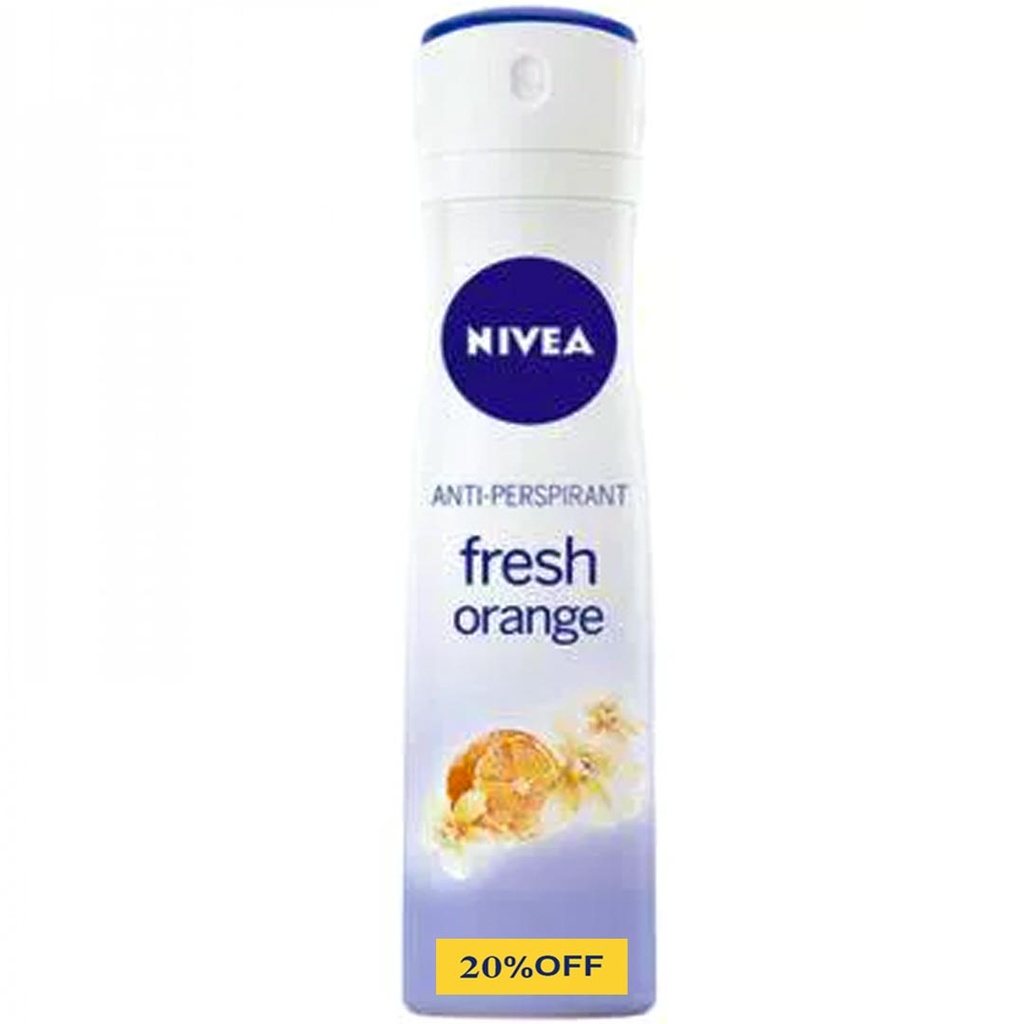 نيفيا مزيل - Nivea Deodorant (سبراى, نسائى, 150ml, فريش اورانج, خصم 20%)