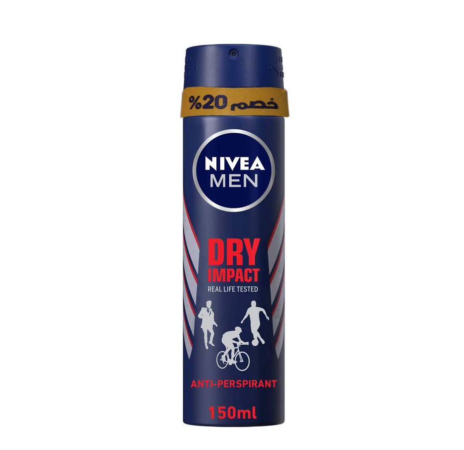 نيفيا مزيل - Nivea Deodorant (Spray, men, 150ml, Dry Impact, discount 20%)
