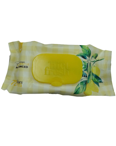 هايت فريش مناديل اصفر - Hiet fresh Wipes Yellow 72Pcs