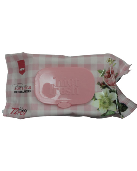 هايت فريش مناديل روز - Hiet fresh Wipes Rose 72Pcs