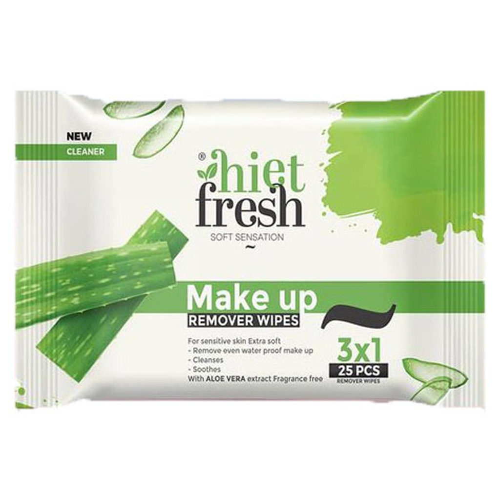 هايت فريش مناديل ازالة مكياج صبار - Hiet fresh Wipes Removal Make up AleoVera 25Pcs