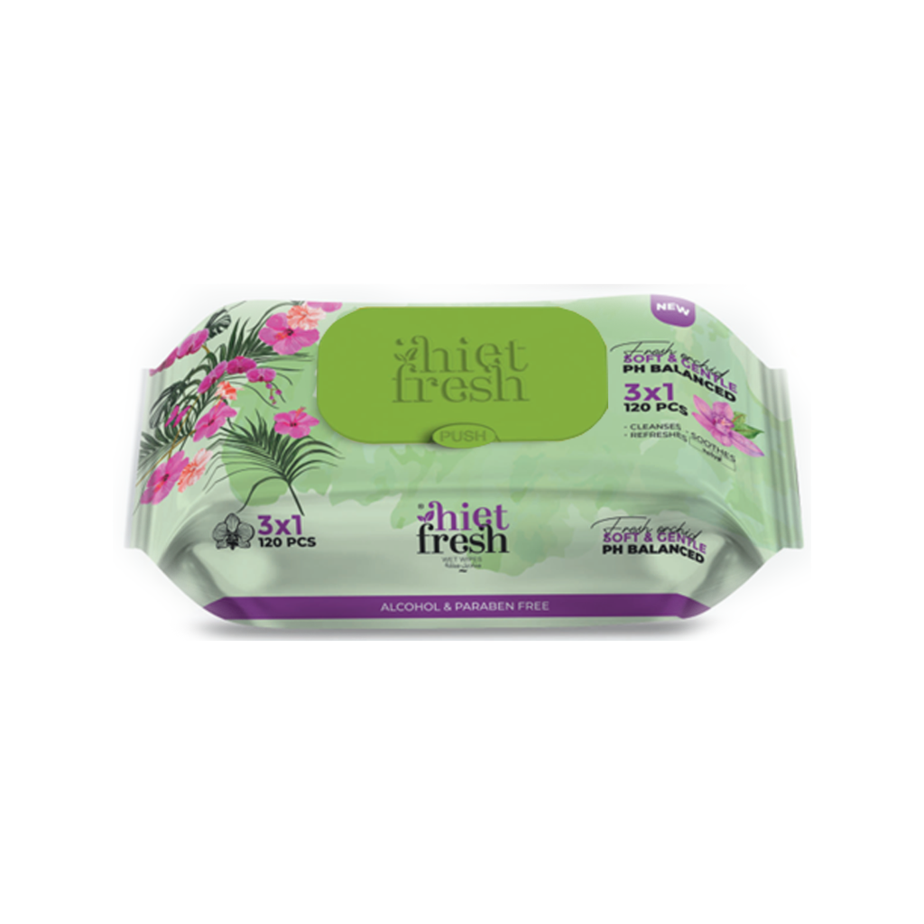 هايت فريش مناديل اوركيد - Hiet fresh Wipes Orchid 120Pcs