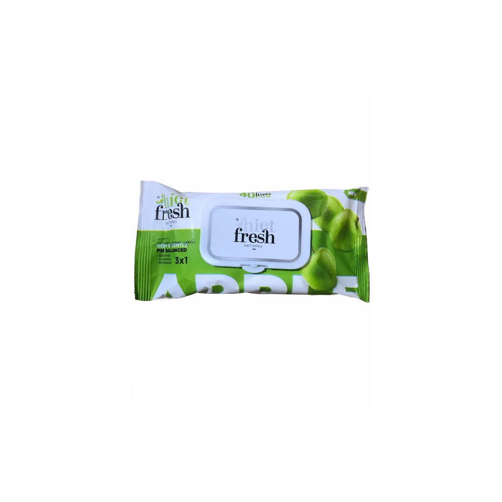 هايت فريش مناديل تفاح - Hiet fresh Wipes Apple 40Pcs