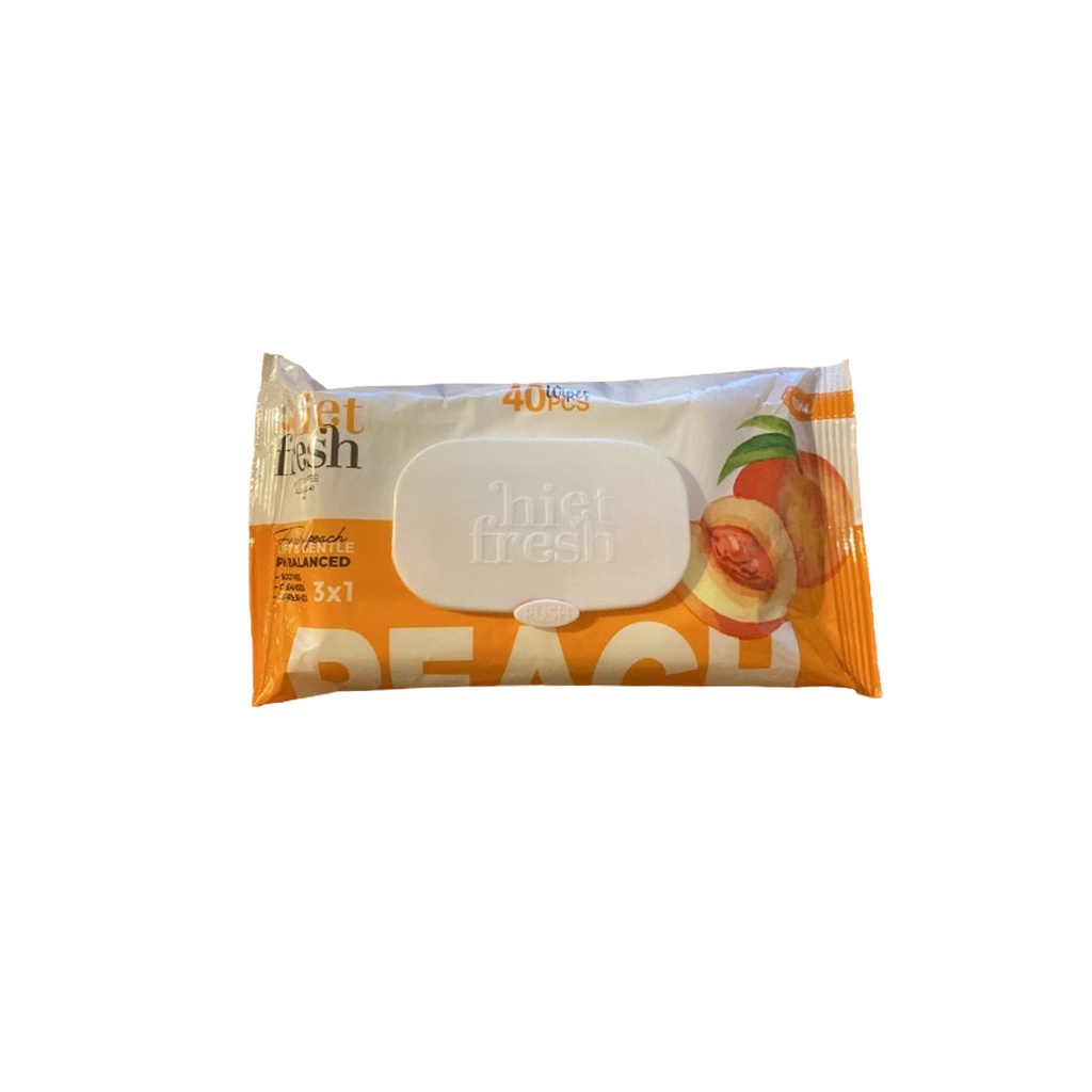 هايت فريش مناديل خوخ - Hiet fresh Wipes Peach 40Pcs