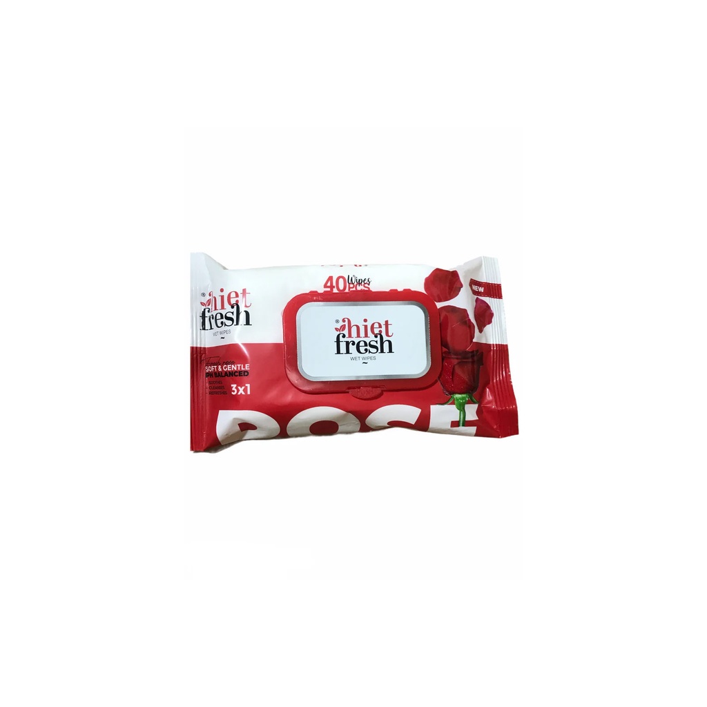 هايت فريش مناديل روز - Hiet fresh Wipes Rose 40Pcs