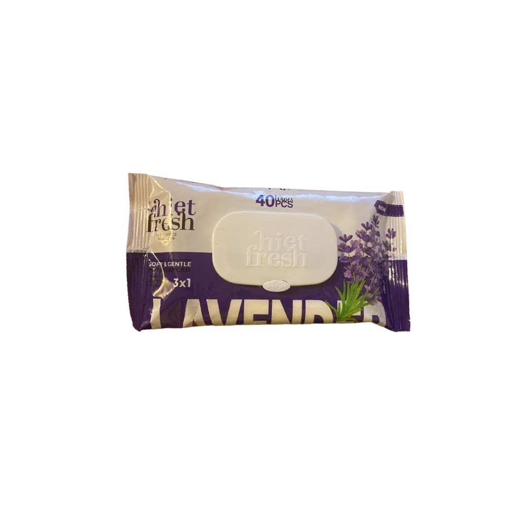 هايت فريش مناديل لافندر - Hiet fresh Wipes Lavender 40Pcs