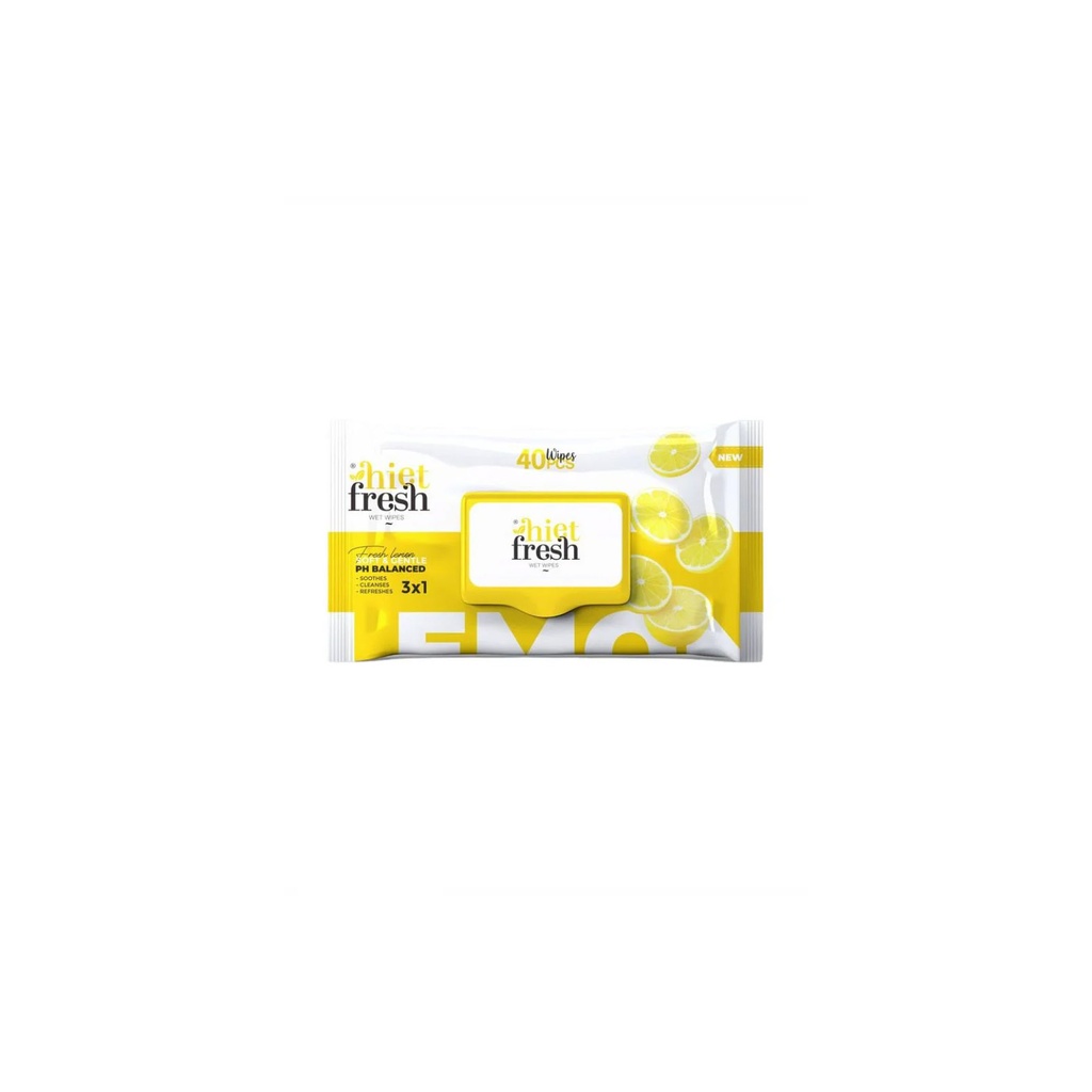هايت فريش مناديل ليمون - Hiet fresh Wipes Lemon 40Pcs