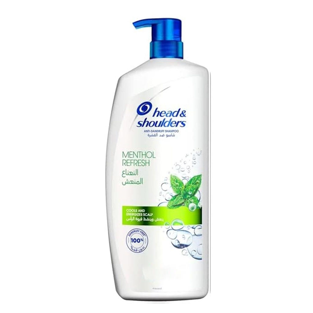هيد&شولدرز شامبو - Head&Shoulders Shampoo (1L, نعناع منعش, بدون)