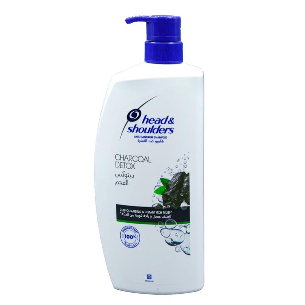 هيد&شولدرز شامبو - Head&Shoulders Shampoo (1L, ديتوكس الفحم, بدون)