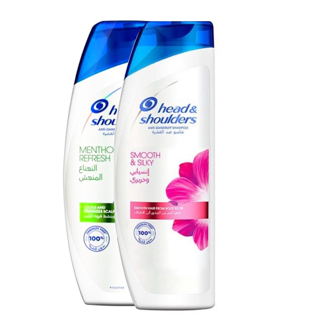 هيد&شولدرز شامبو - Head&Shoulders Shampoo (400ml+400ml, نعناع منعش, خصم 30%)