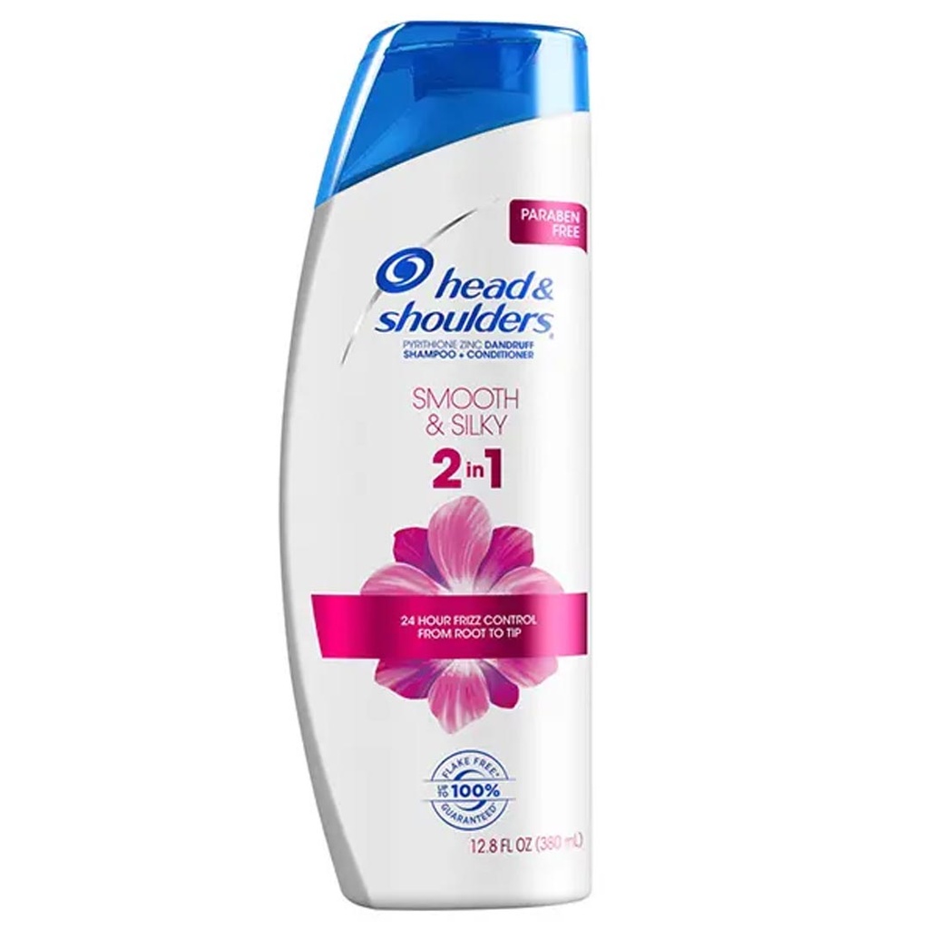 هيد&شولدرز شامبو - Head&Shoulders Shampoo (400ml, 2×1 انسيابى و حريرى, بدون)