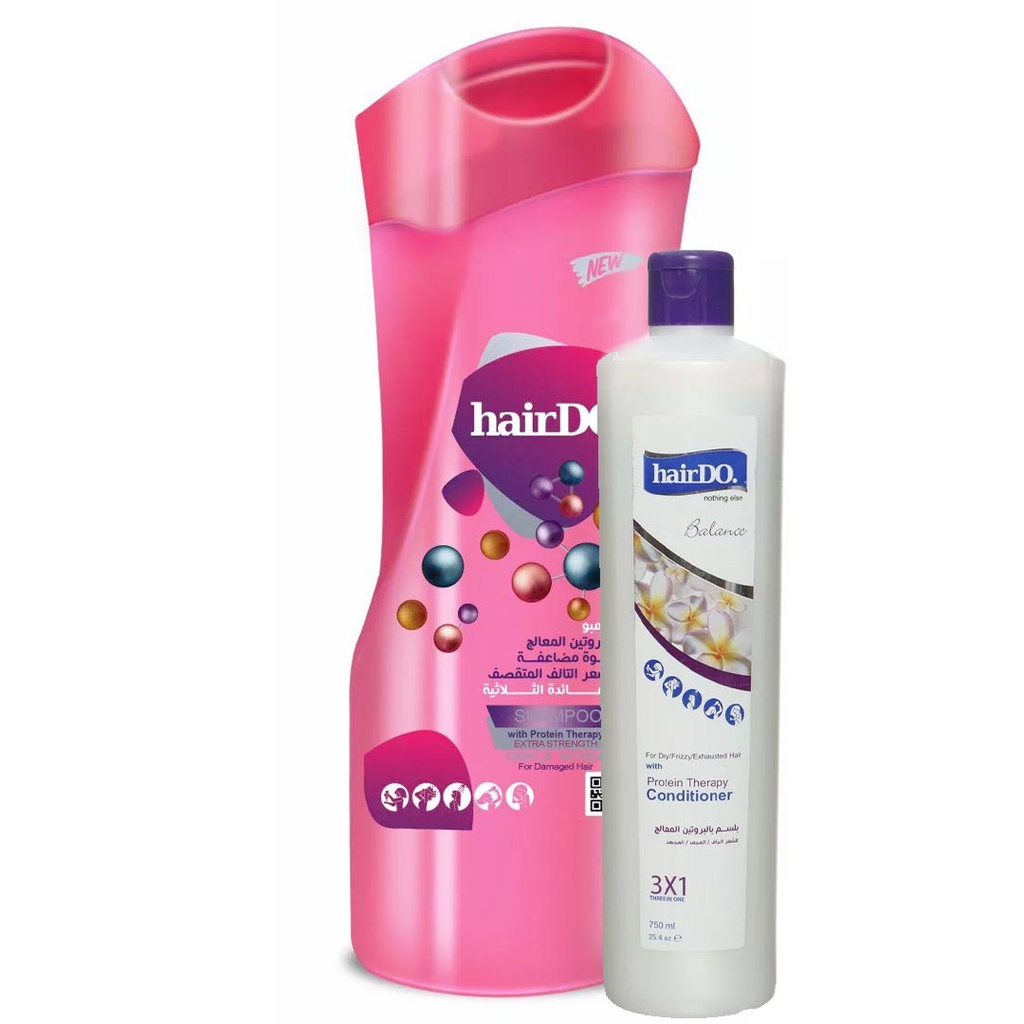 هيردو شامبو - Hairdo Shampoo (800ml, بروتين, +بلسم)