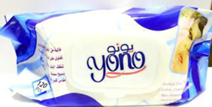 يونو مناديل - Yono Wipes (120PC, ازرق)