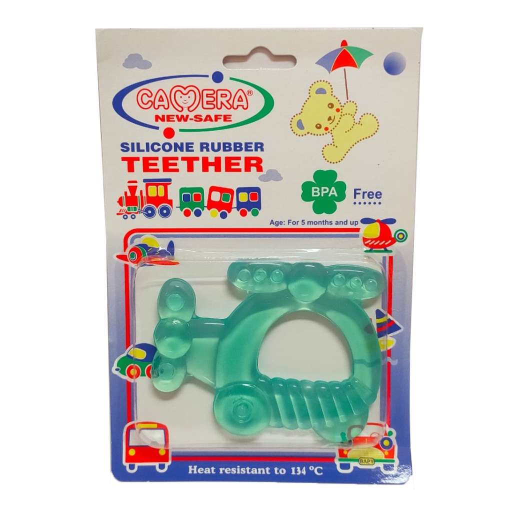 Camera Teether Silicon - Plane No:22652 Color: Green (Green)