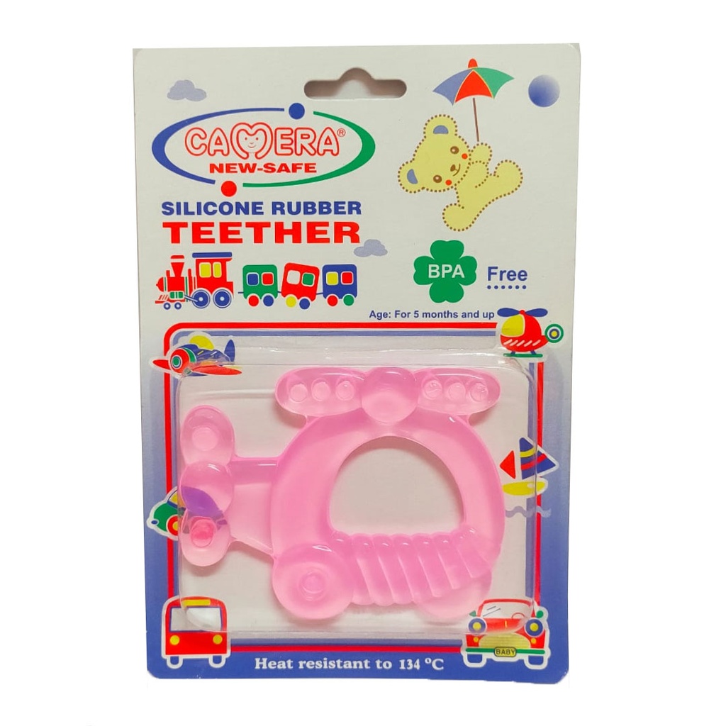 Camera Teether Silicon - Plane No:22652 Color: Pink (Pink)